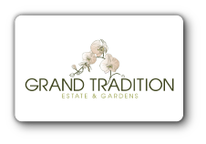 Grand Tradition logo, Orchid over white background